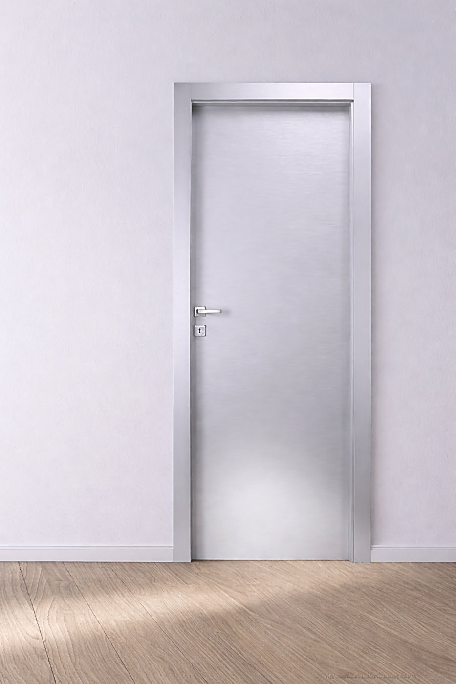 Ușă albă mâner inox — Entrex Hub Ușă de interior albă cu mâner premium din inox Entrex Hub